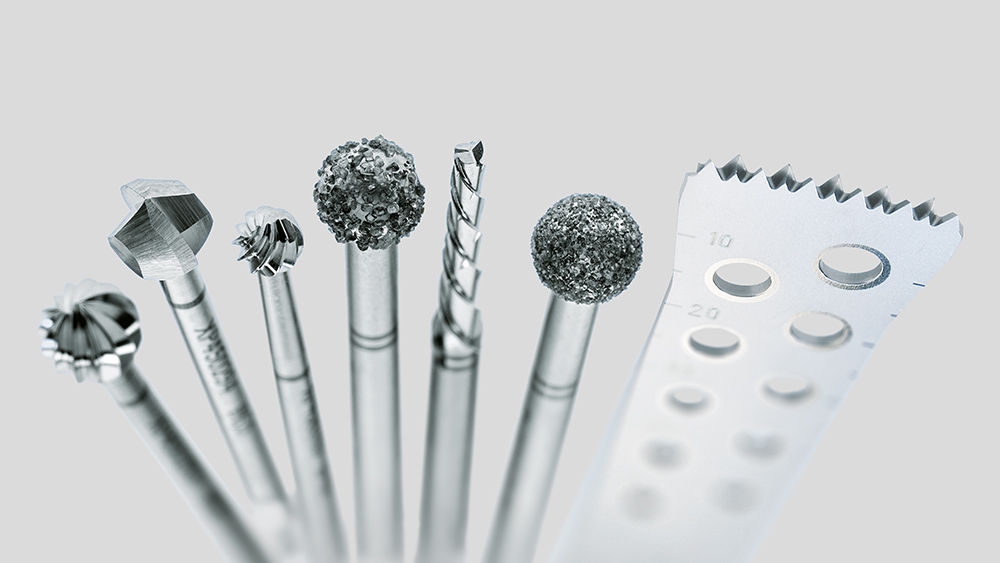 Aesculap power system용 다양한 burrs & blades