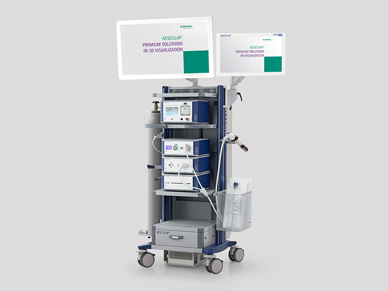 시각 시스템, 주입 및 흡입 세척 장비가 있는 내시경 타워